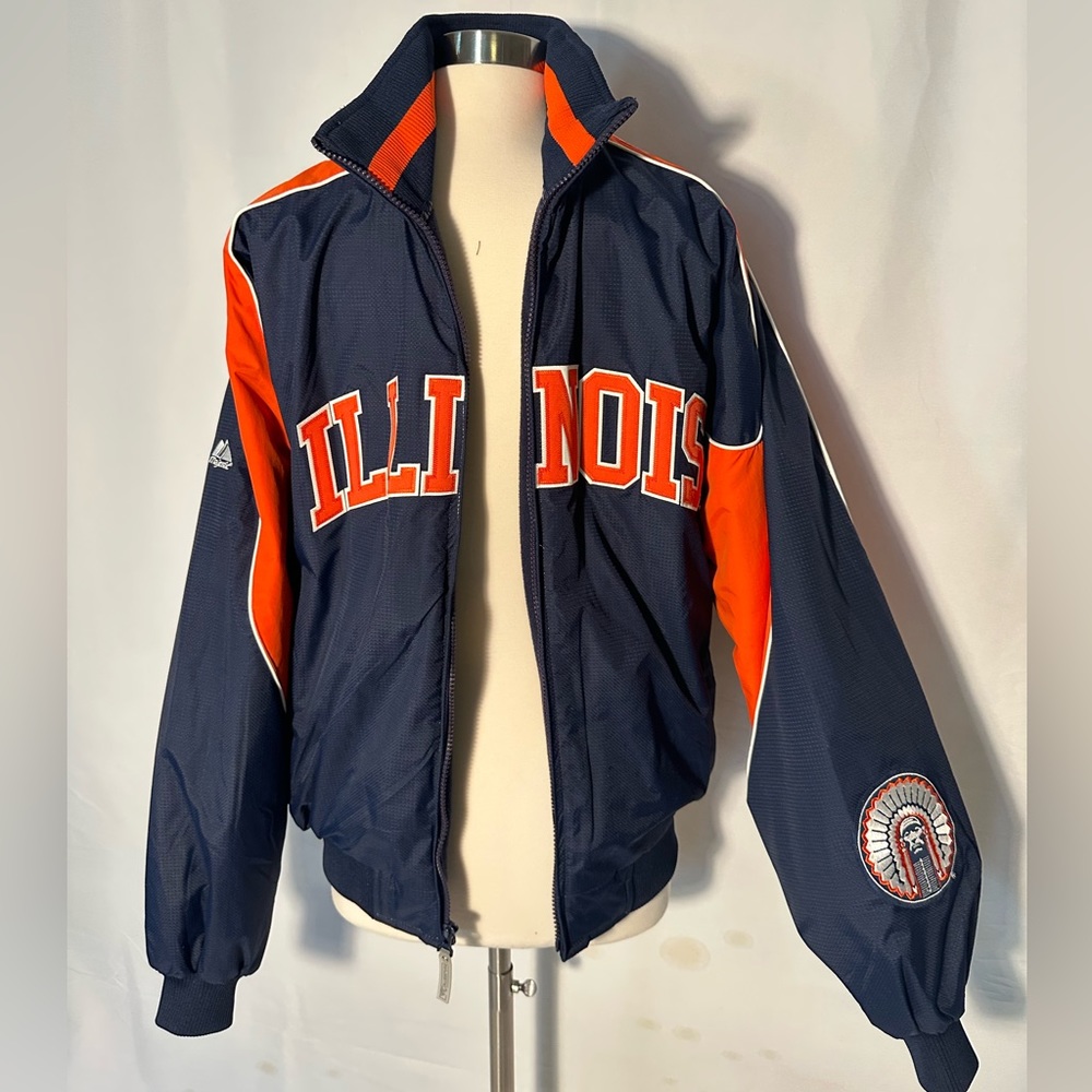 Vintage University of Illinois Majestic jacket. Mens Medium. Illini. UIUC